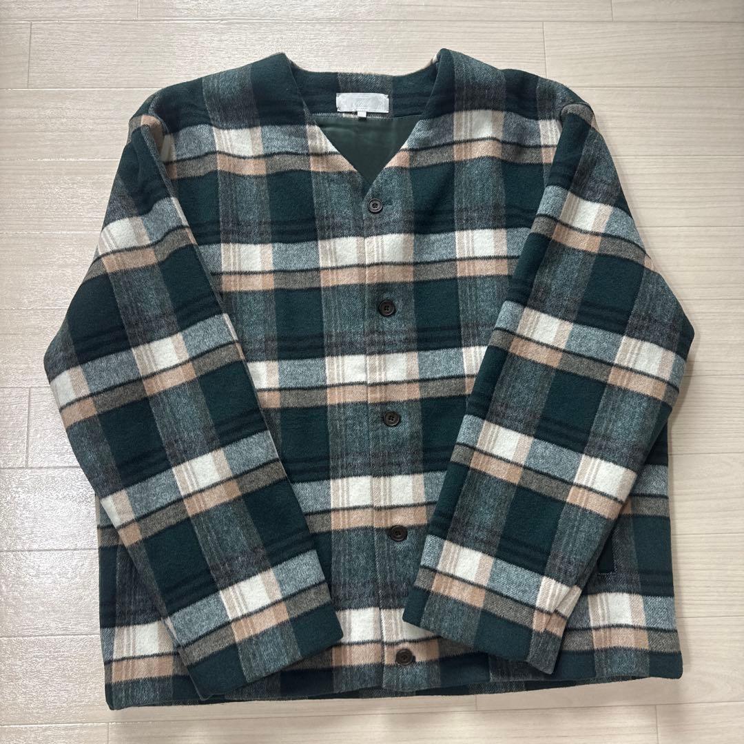 Kith ノーカラーチェックジャケット