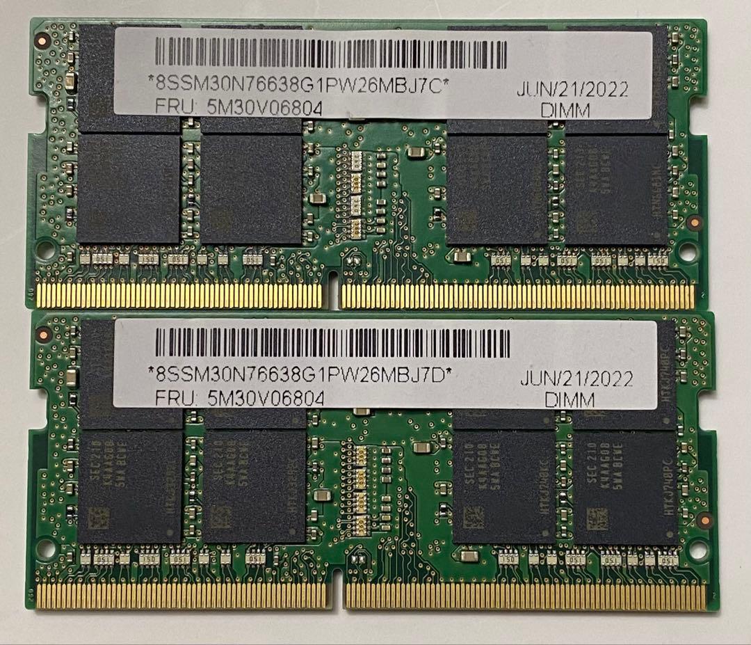 Samsung (32GBx2)DDR4 3200AAメモリーセット 64GB