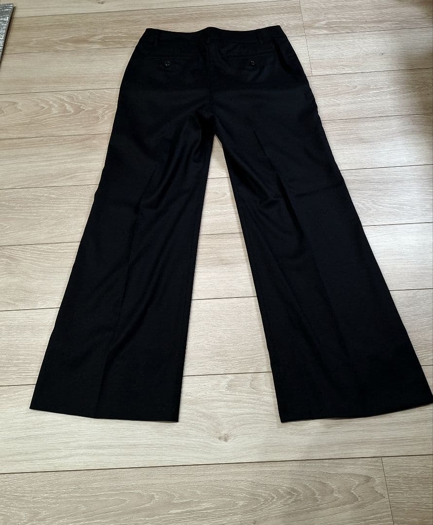 no tuck wide straight trousers　sullen