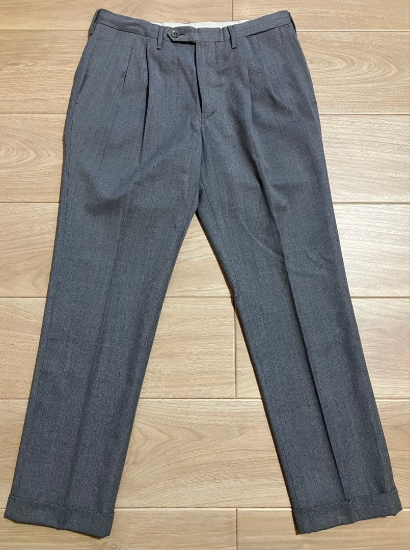 【イタリア製】Rota スラックス ツープリーツ　ライトグレー 46