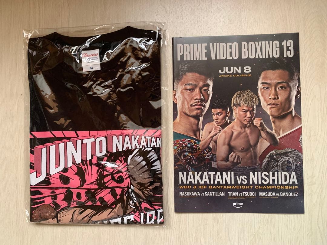 中谷潤人　WBC&IBFバンタム級統一戦 Tシャツ　会場限定　Mサイズ