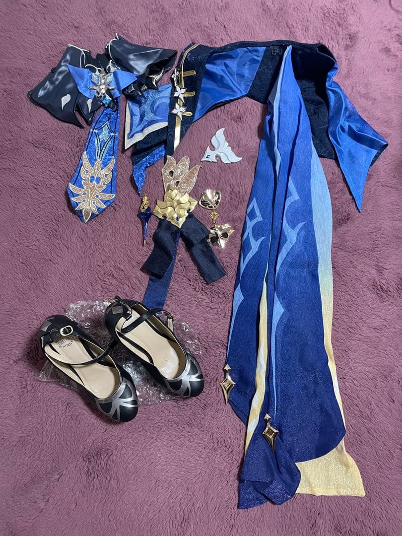 原神　エウルア　コスプレ衣装　ウィッグ　靴　猫屋本舗