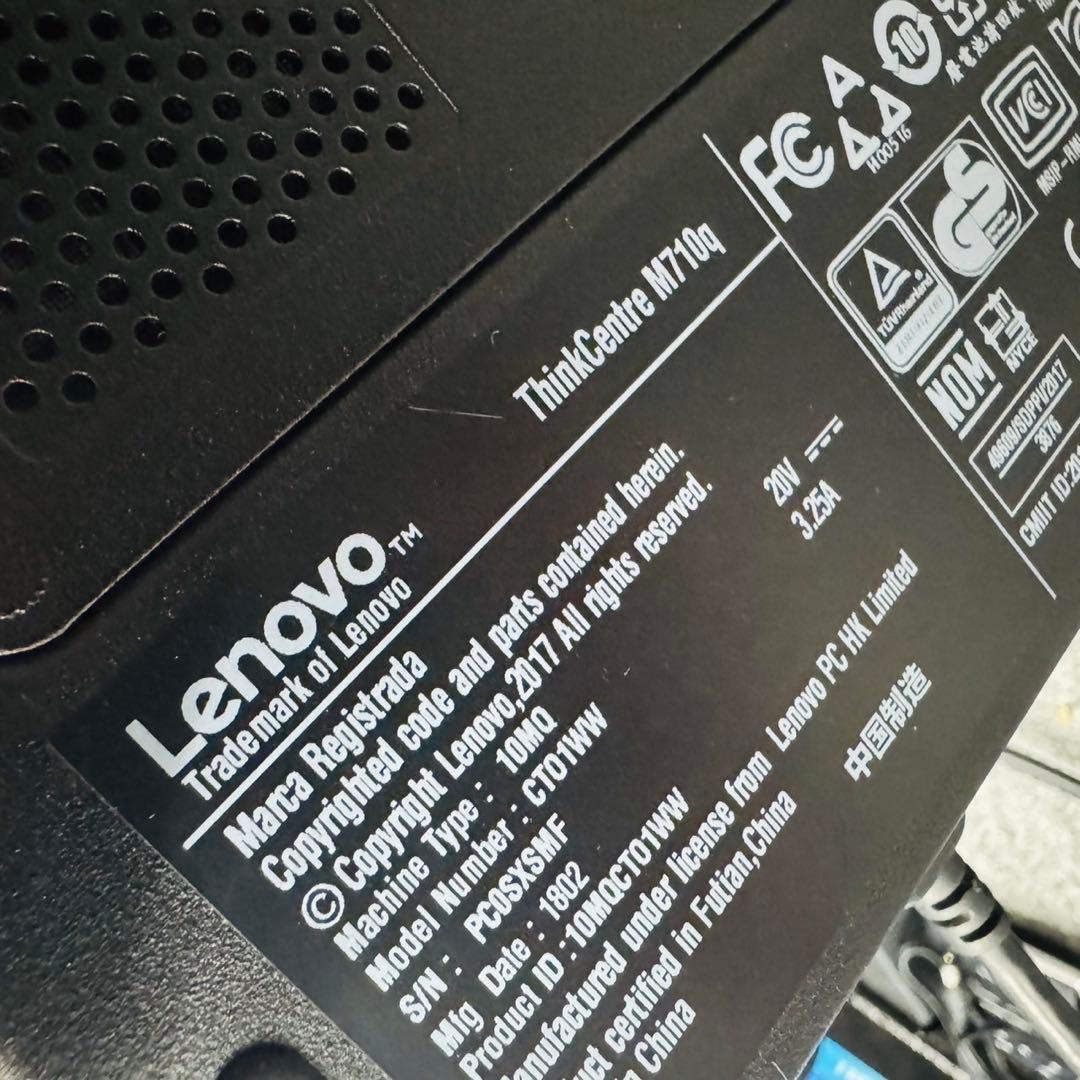 ミニPC Lenovo ThinkCentre i7 7700T 16GB 512GB