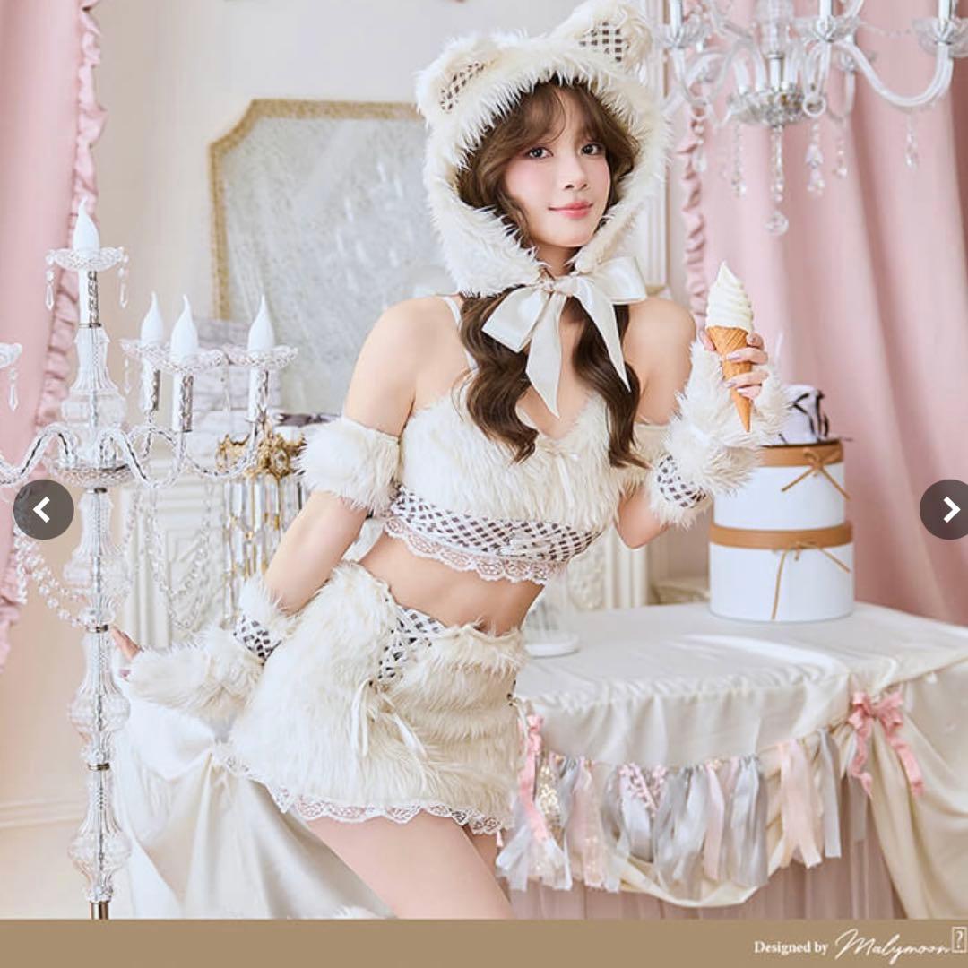 【Malymoon】テディベアギンガムファーセットアップ ハロウィンコスプレ