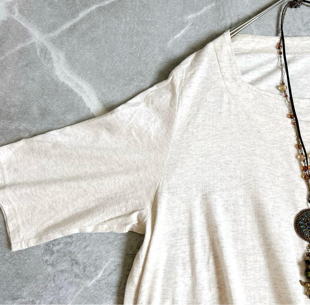 美品⁂センソユニコ⁂ジウ⁂ロングチュニック　ワンピース　ジャガード　変形　七分袖