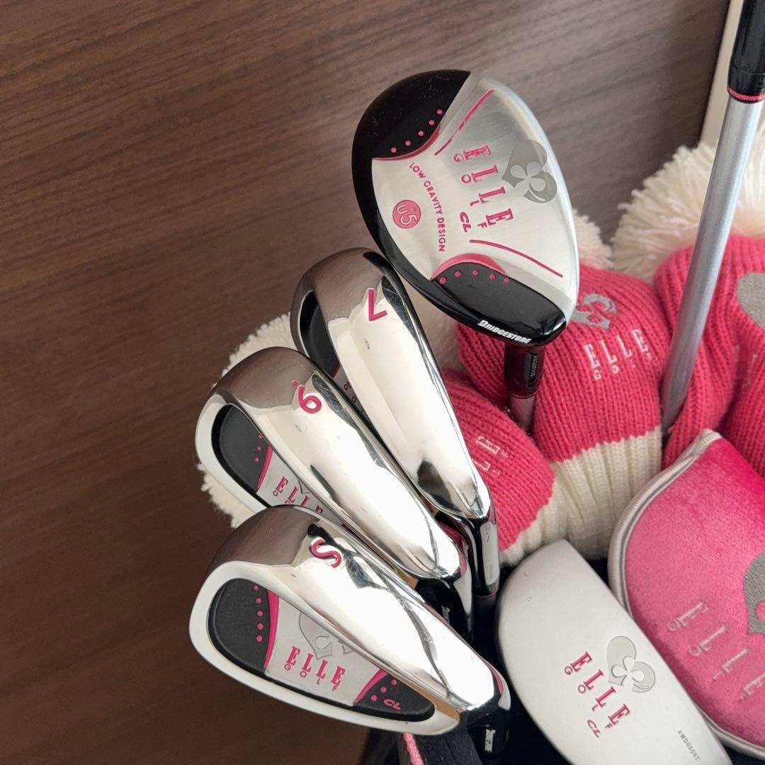 【美品】BRIDGESTONE ELLE レディース ゴルフクラブセット 8点