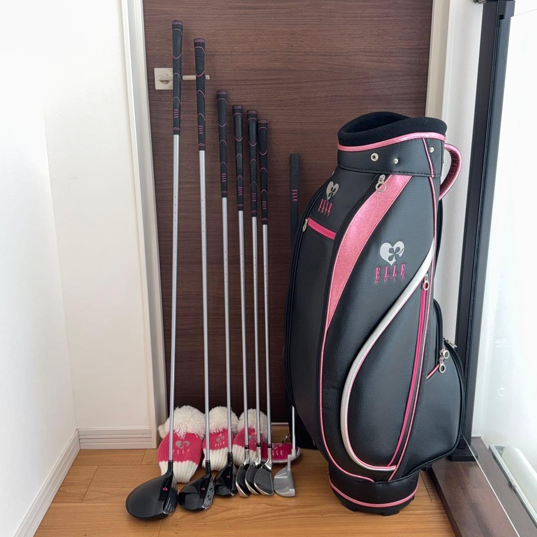 【美品】BRIDGESTONE ELLE レディース ゴルフクラブセット 8点