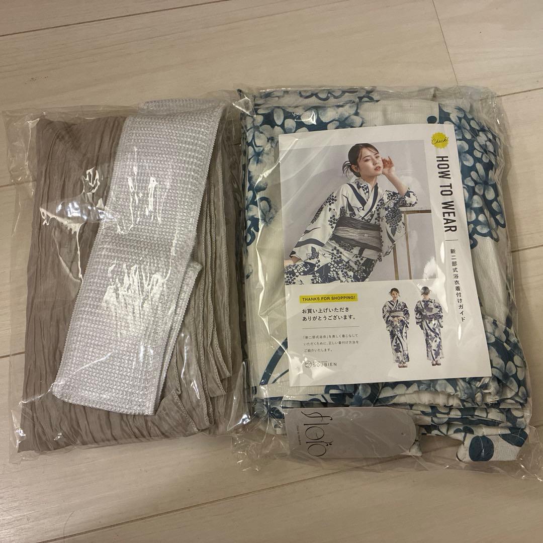 【新品未使用】　ソウビエン SOUBIEN 浴衣 帯セット(セパレート浴衣)