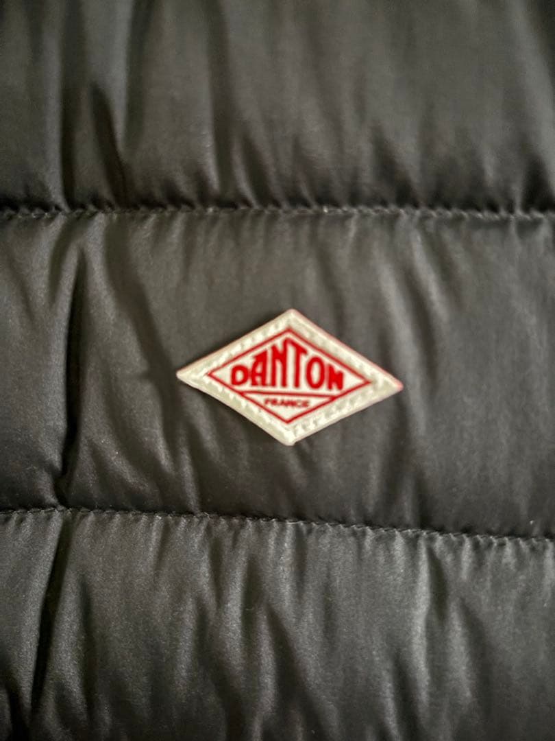 【美品】DANTON ダウンジャケット　 インナーダウンベスト ブラックXL