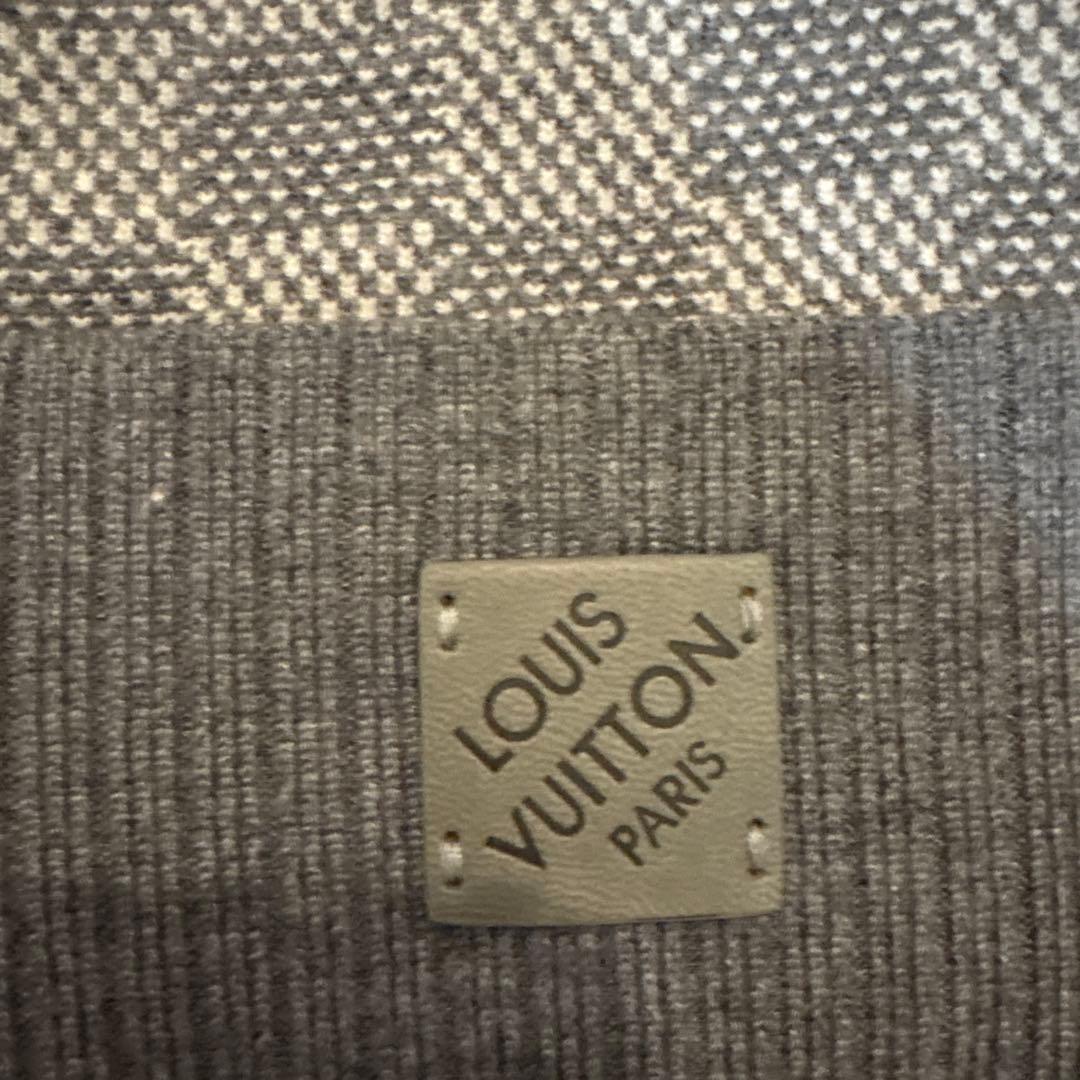 LOUIS VUITTON ダミエ ニット帽 グレー