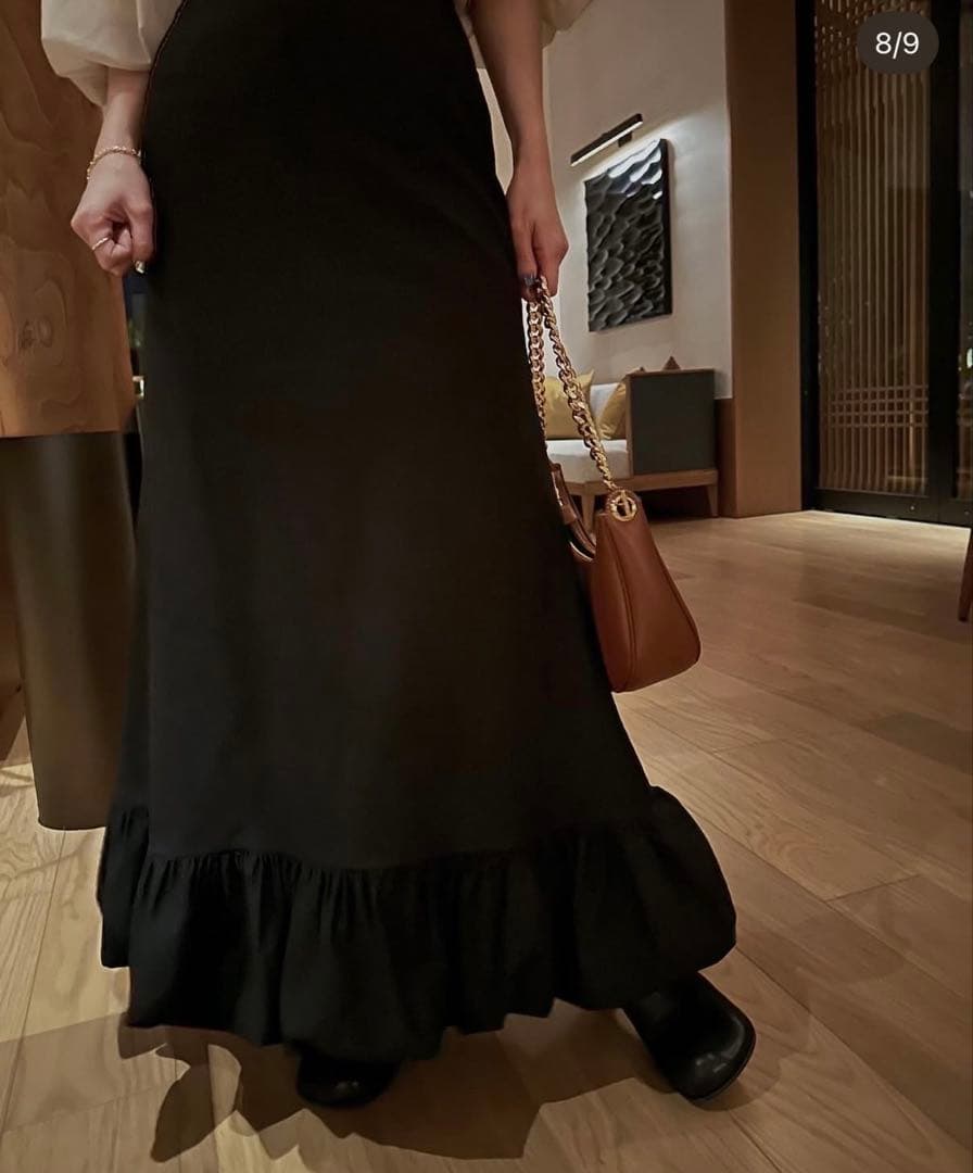 ameri vintage ロングドレス　ブラック　S 新品未使用