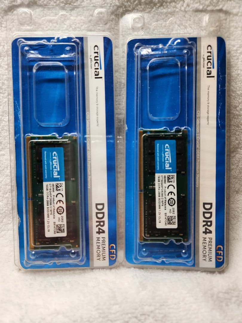 新品 未使用 未開封 CFD D4N2666CM-16G 2箱 = 合計32GB