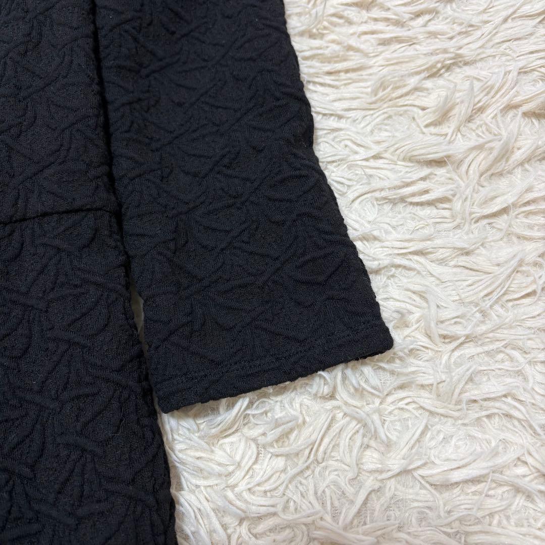 美品✨Max&Co 2wayビジュー襟ジャガードワンピース　Aライン　黒　M