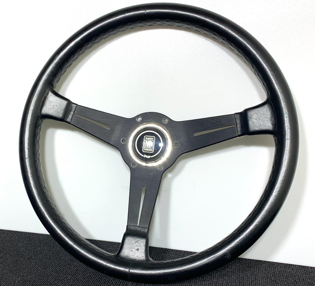 ナルディ クラシック 36パイ ブラックレザー 美品 ホーンボタン付き