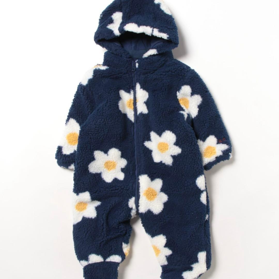 ネイビー 花柄　ロンパース　BOBO CHOSES