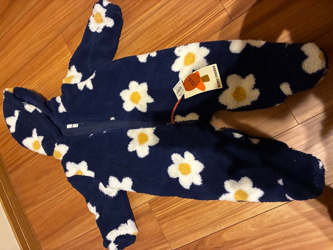 ネイビー 花柄　ロンパース　BOBO CHOSES