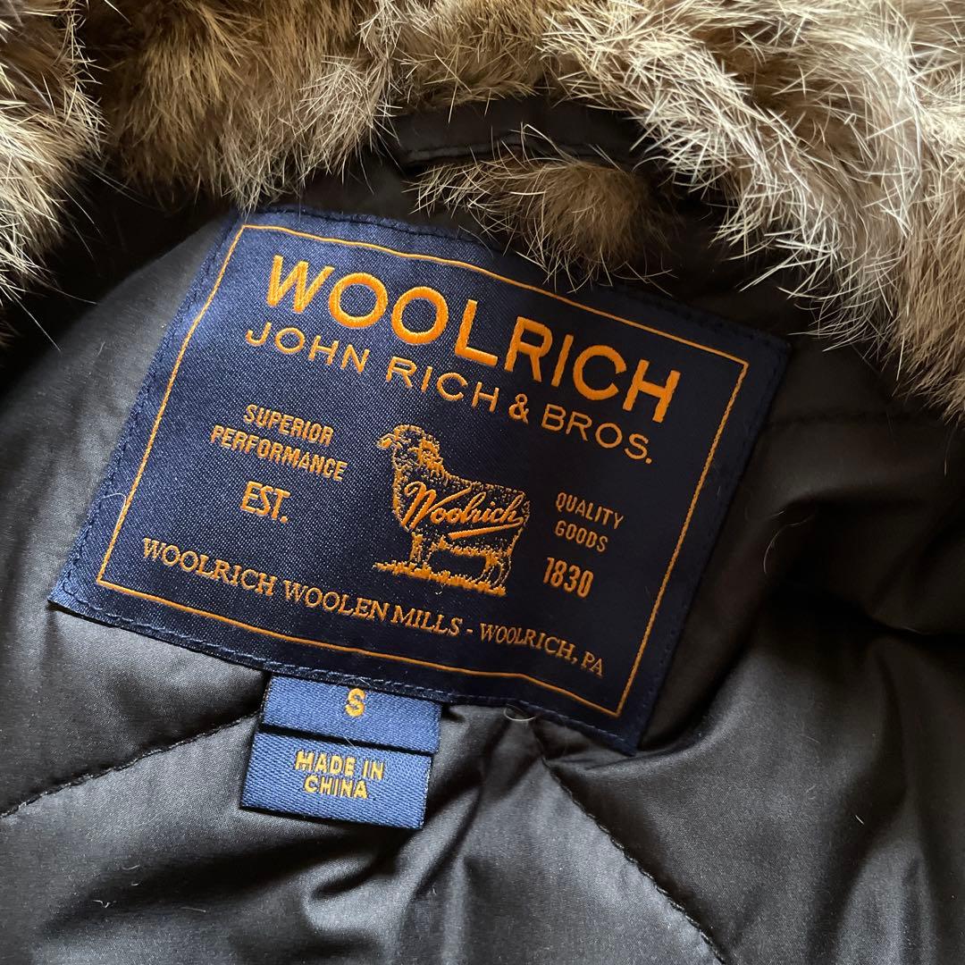 ウールリッチ　ラビットファー　モッズコート　黒