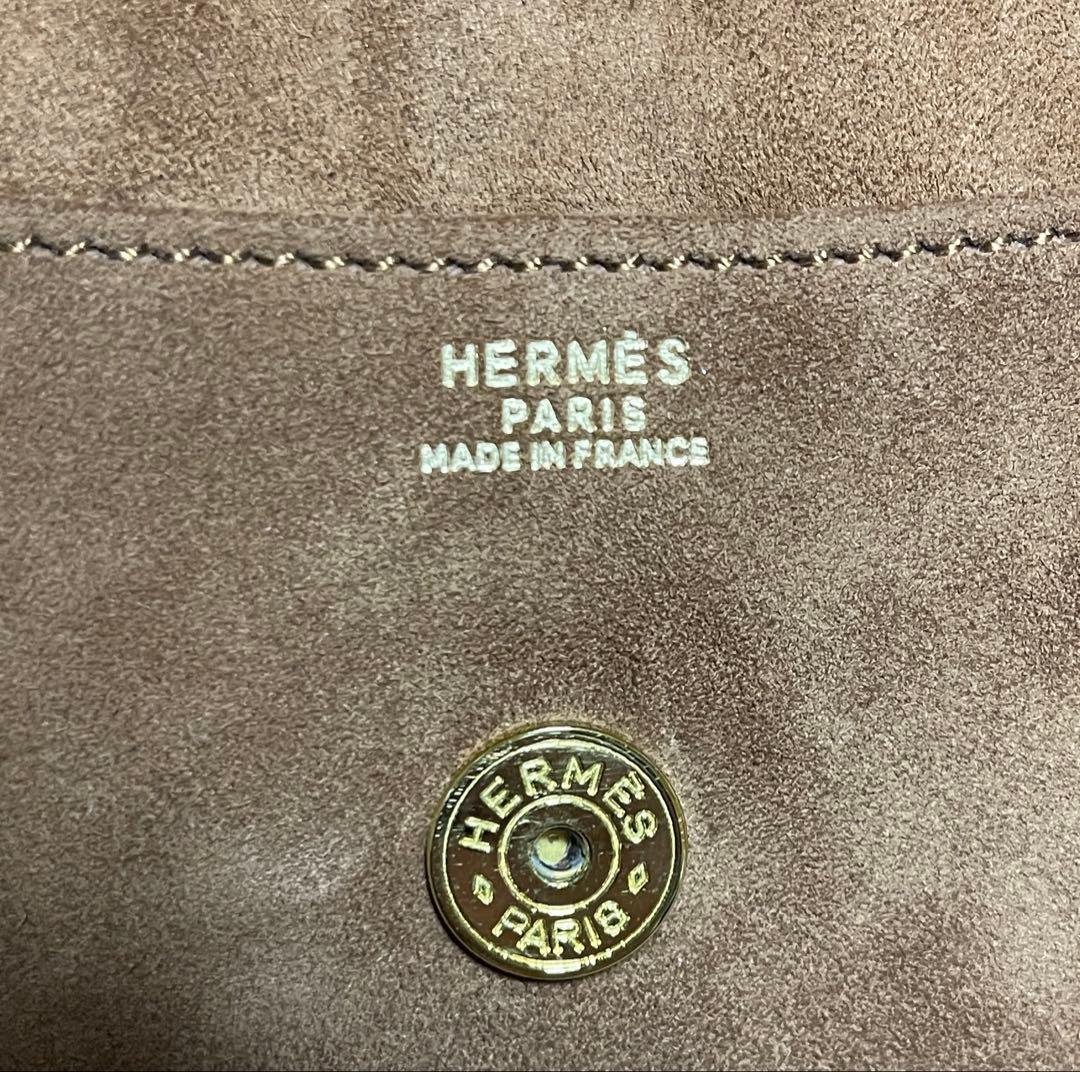 【最終価格】エルメス　スエードクラッチバッグ　保存袋あります