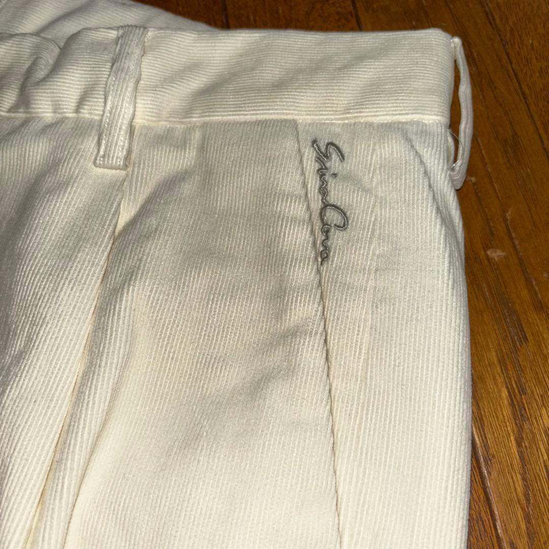 新品、シナコバ　SINA COVA、パンツ、コーデュロイ、L 84、ホワイト、白