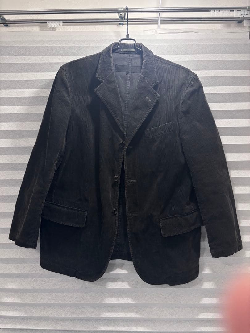 コムデギャルソンオム 田中オム　AD2002コーデュロイジャケット　ダークグレー