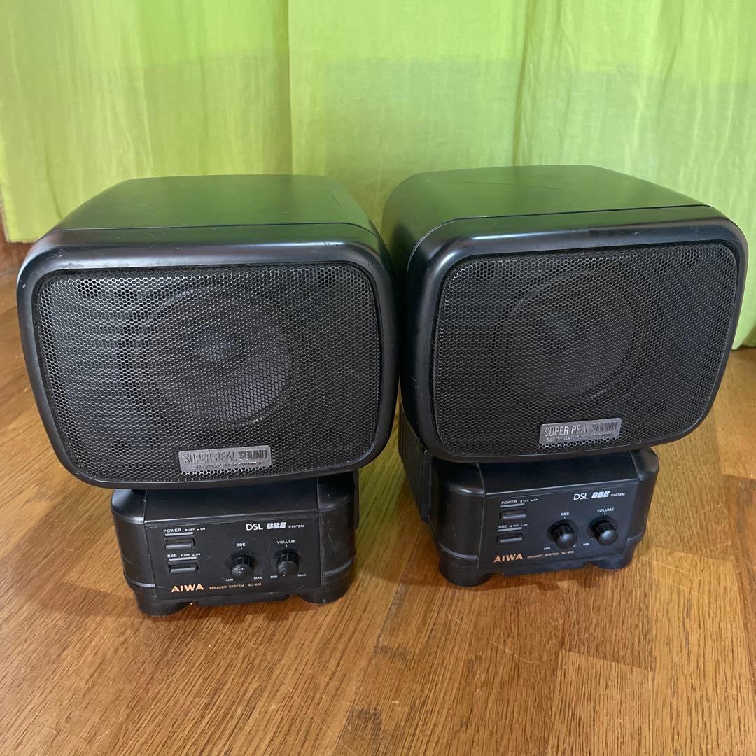 AIWA/アイワ SC-B10 ペア アンプ内蔵スピーカー 音出し確認