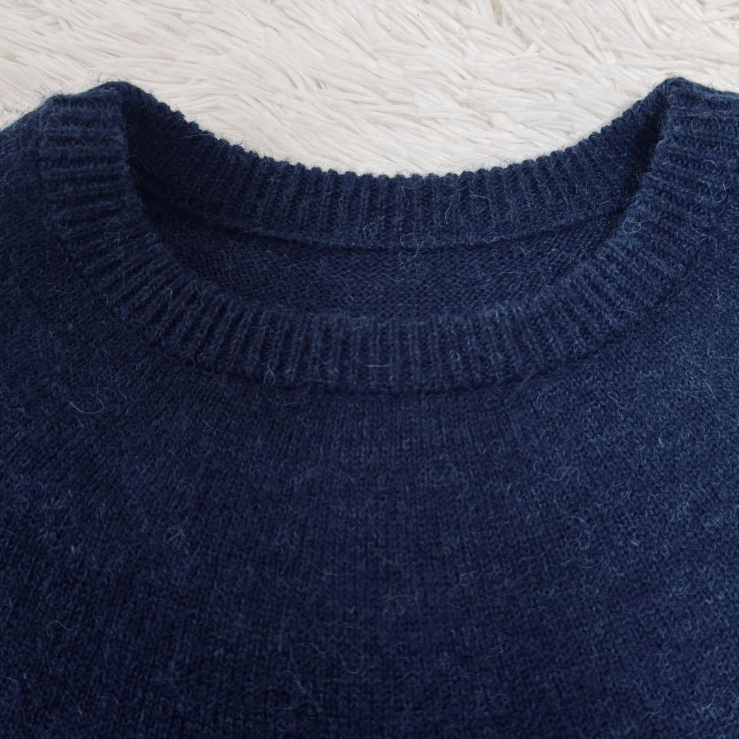 1050 中川政七商店 重ね着するポンチョケープ アルパカ混 ネイビー