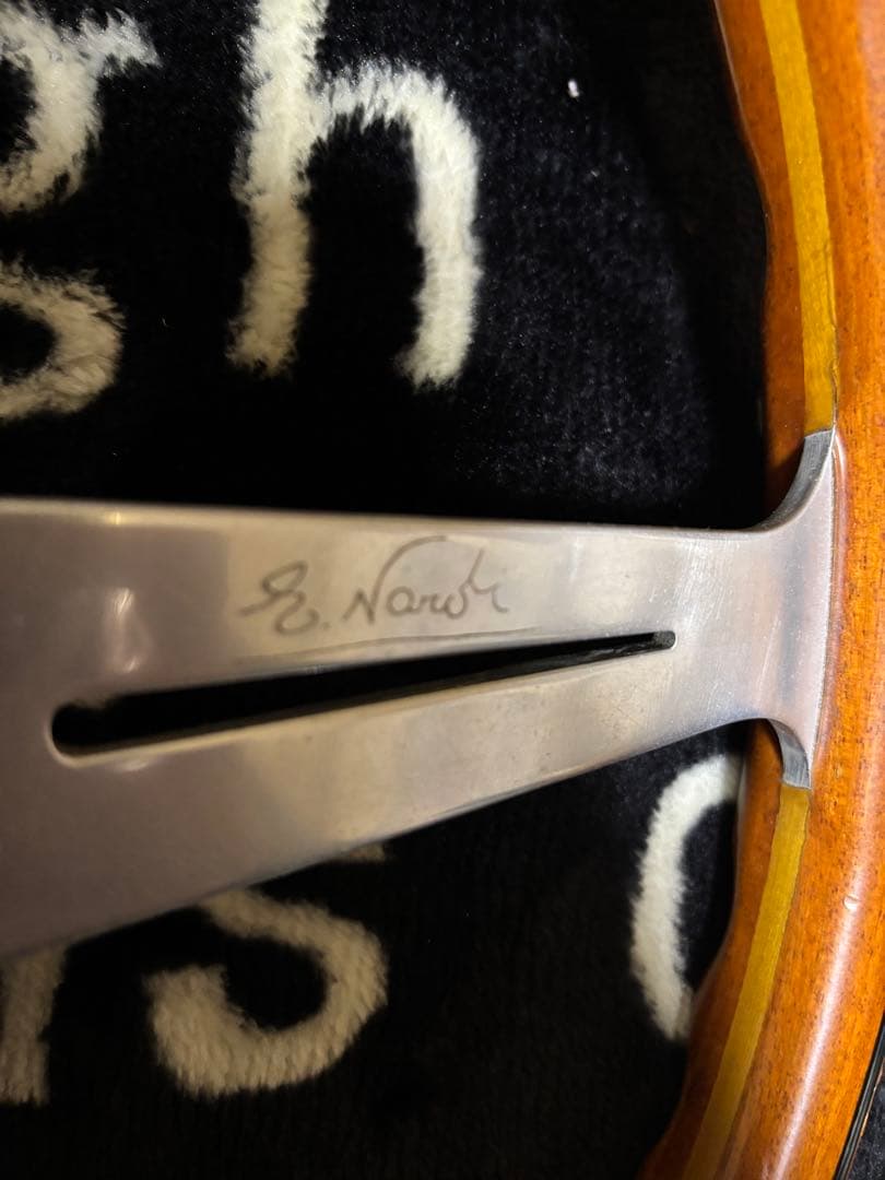 【Shinzy】ナルディ　ウッドステアリング　直径約36cm ボス付き