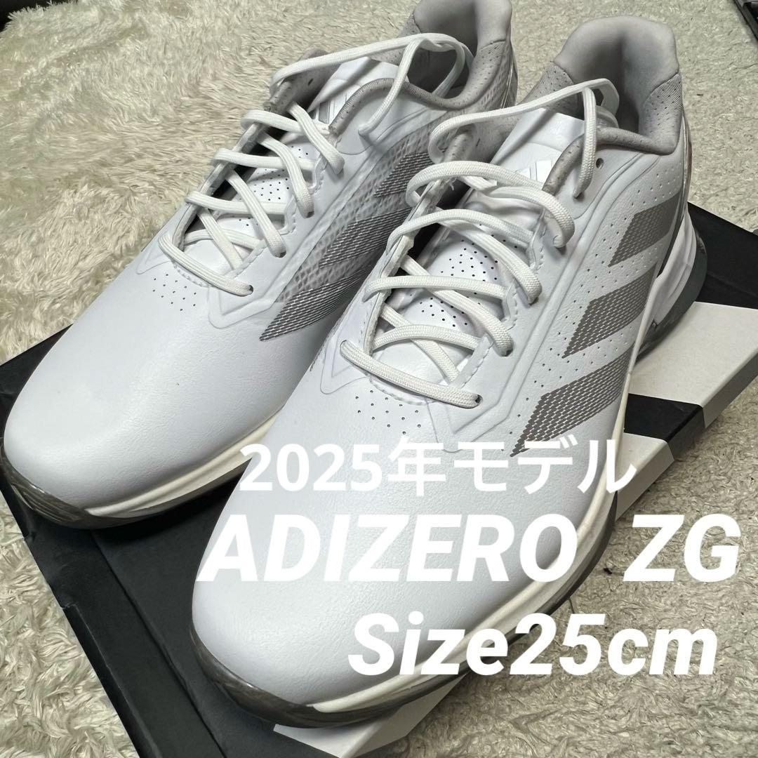 新品】アディダス アディゼロ ZG スパイクレス ホワイト メンズ サイズ25㎝
