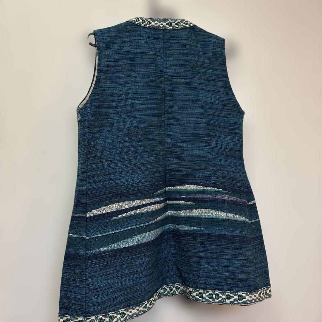 北海道手織つむぎエルムユーカラ織ジレ