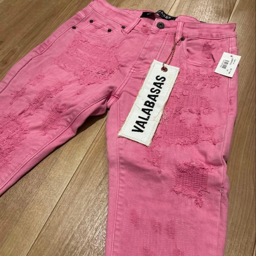 【新品未使用】valabasas ピンクフレアデニム 32 バラバサス