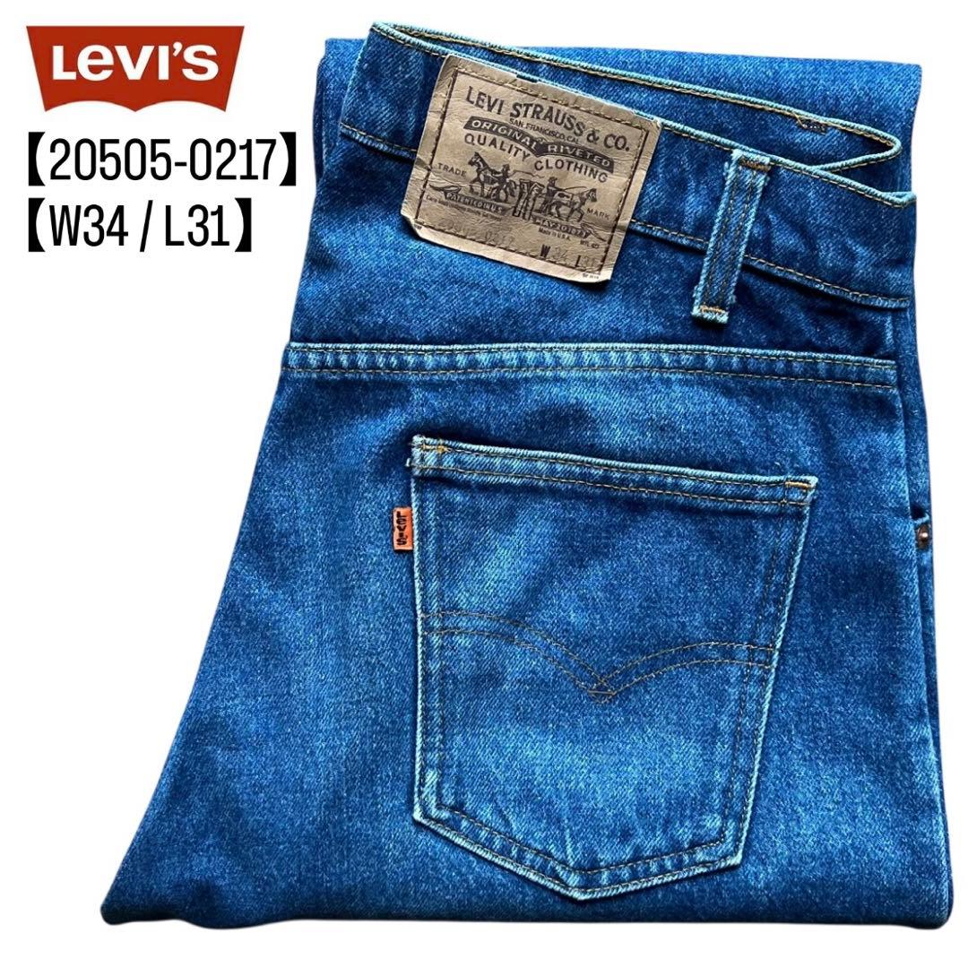 希少 リーバイスW34/L31 505 66後期 42TALON ボタン裏513