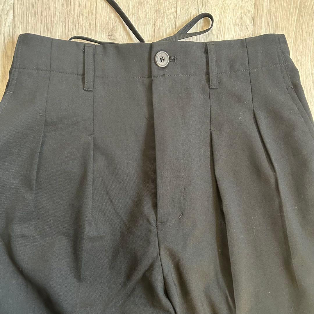 タグあり メゾンスペシャル ウールミックスコンティニュアスツータックワイドパンツ