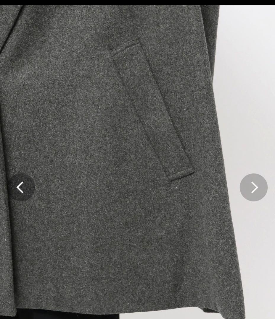 ELENDEEK オーバーサイズスリーブレスコート グレー(ウール混合)