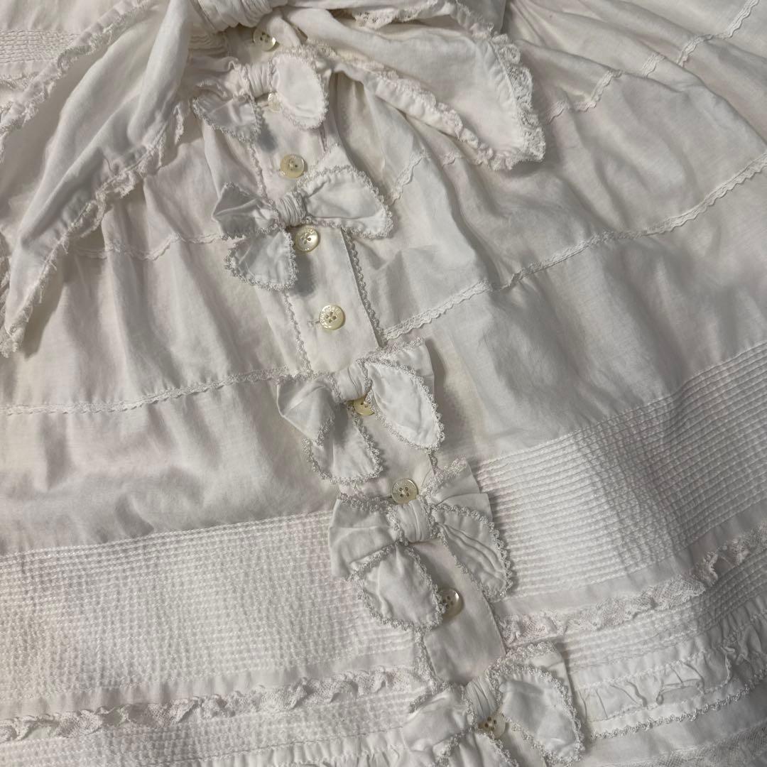 ホワイトコットンノースリーブチュニック