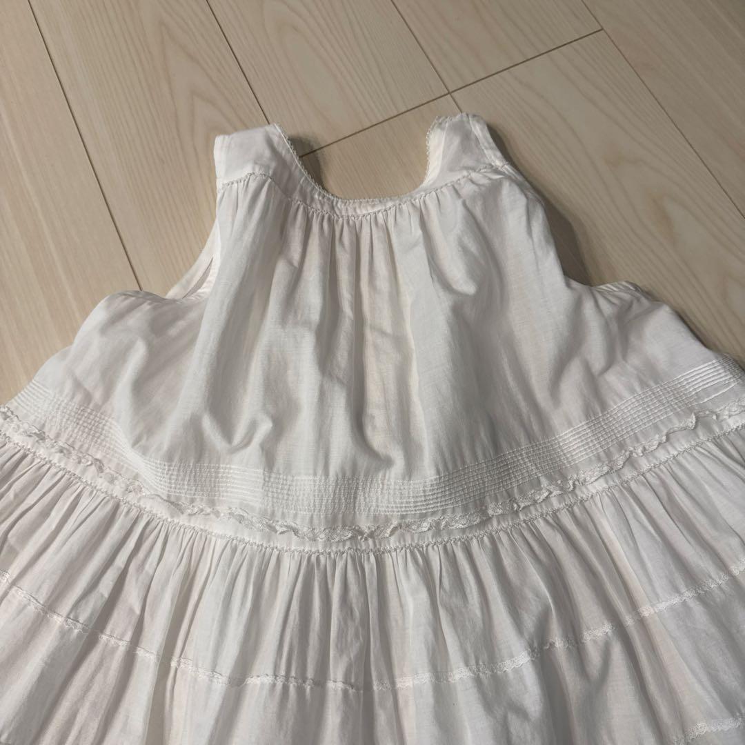 ホワイトコットンノースリーブチュニック