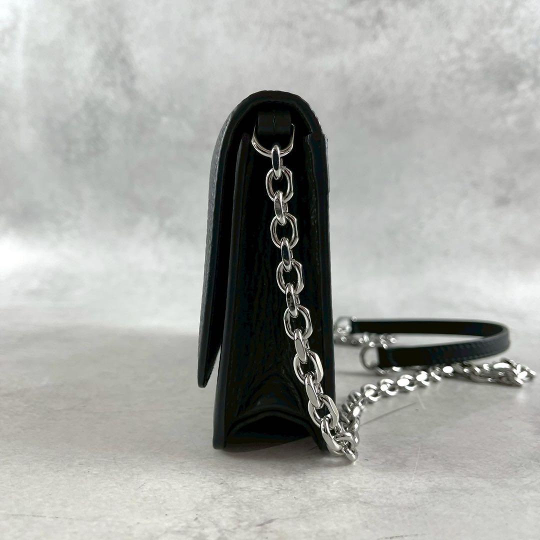 【未使用級】メゾンマルジェラ チェーンショルダーウォレット 4ステッチ フラップ