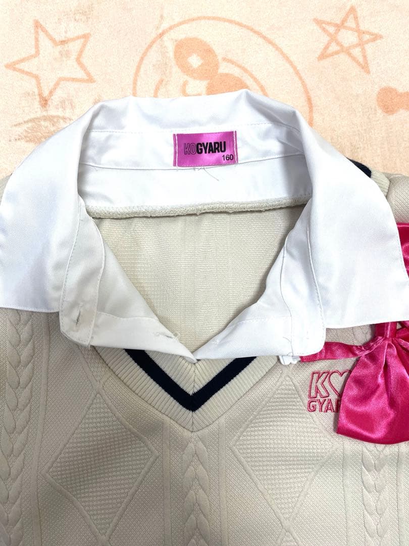 美品　KOGYARU 制服160サイズ　バースデイ エクステ青　制服コスチューム