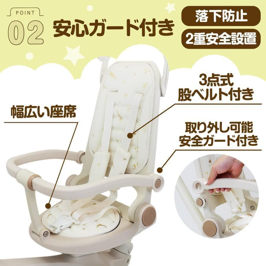 多機能 三輪車 手押し棒付き 折りたたみ 1歳-5歳 安全ベルト付き 2644