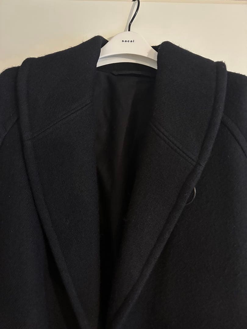 【最終価格】COMOLIコモリ19AWウール ショールカラーコート