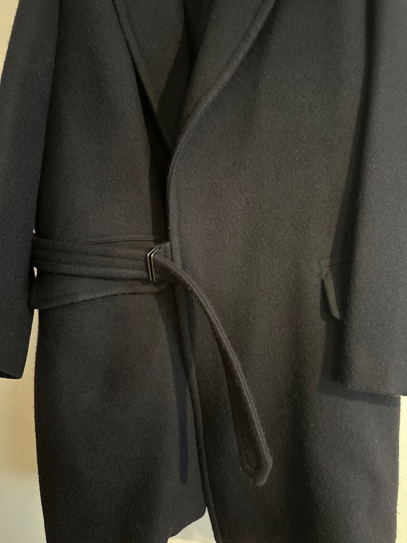 【最終価格】COMOLIコモリ19AWウール ショールカラーコート