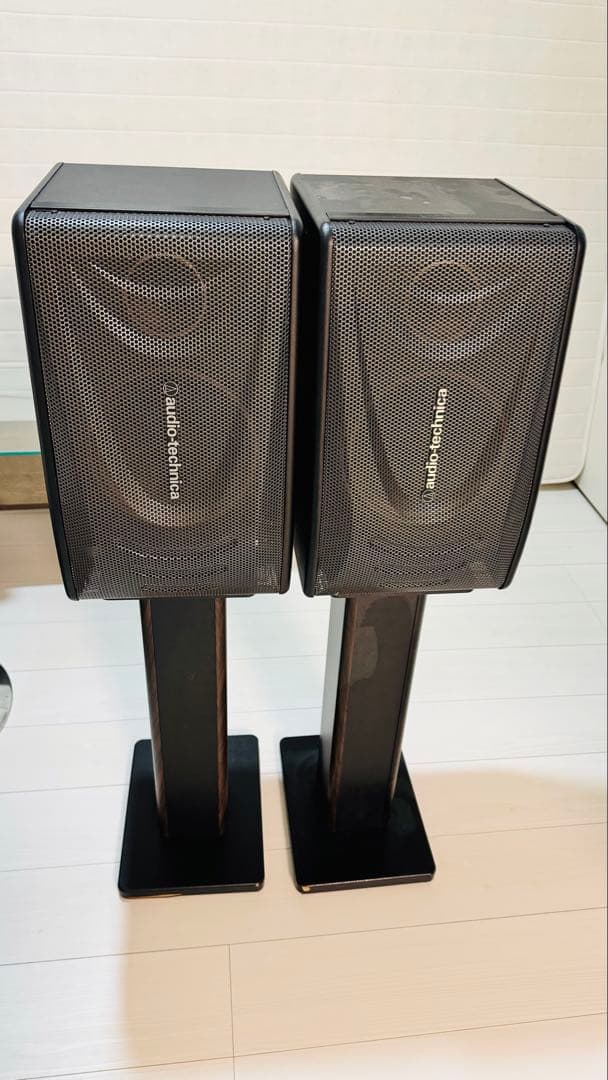 カラオケ業務用スピーカー　AT-KSP90B （2個１組スタンド付き）ブラック