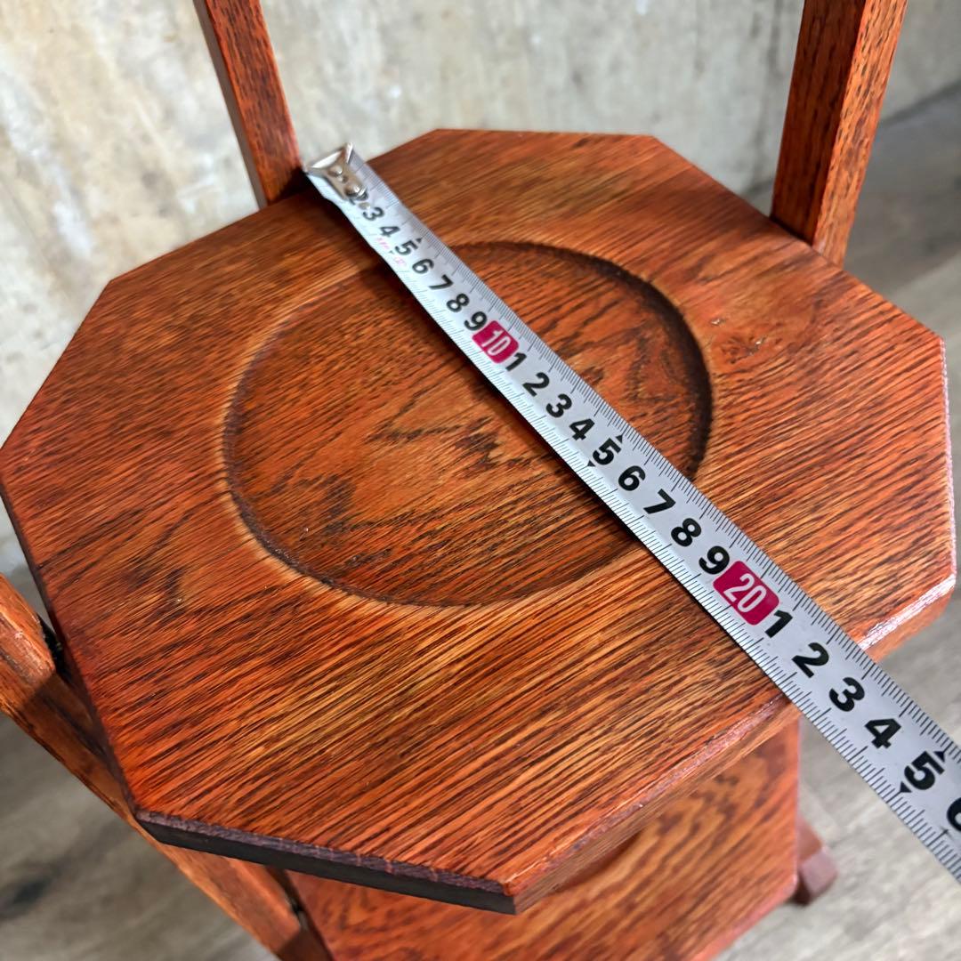 英国アンティーク　ケーキスタンド　アフタヌーンティー　折り畳み　ヴィンテージ