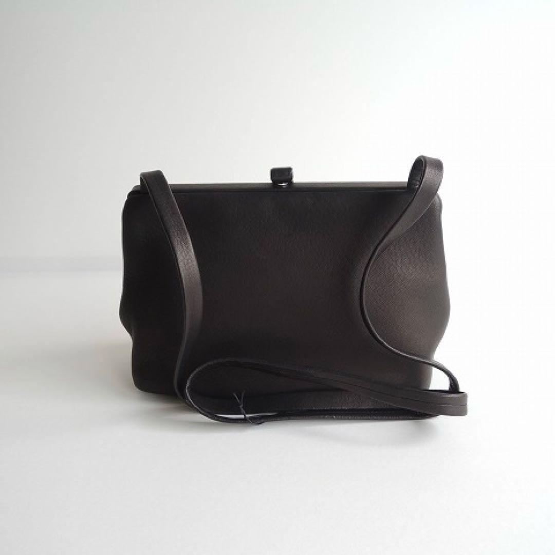 Aeta ディアレザー　ブラックショルダーバッグ　M