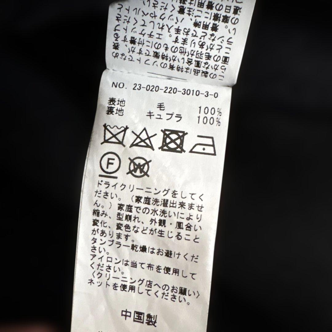 FRAMeWORK ハミルトンリバークルーネックコート 36 ブラック