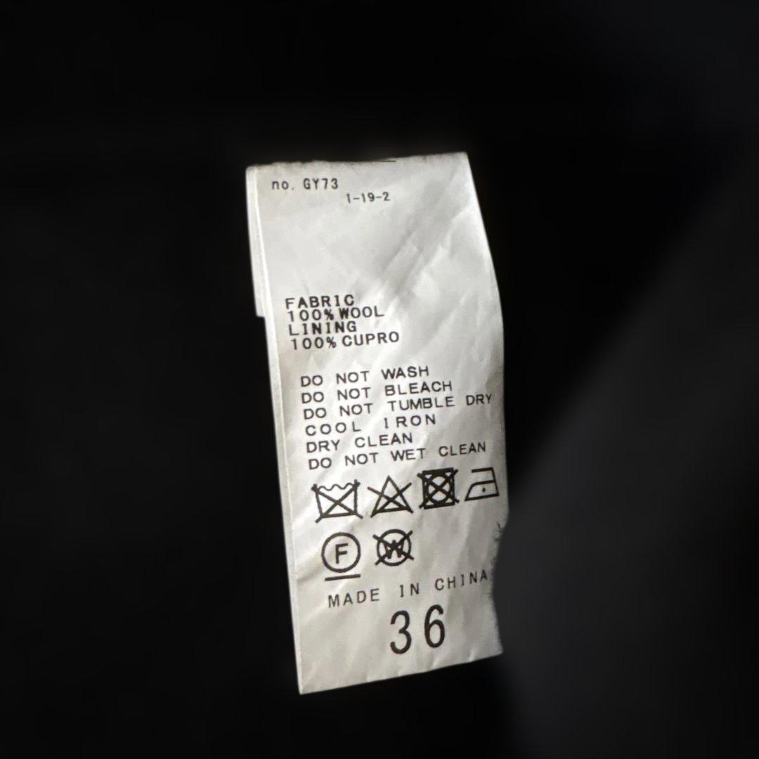 FRAMeWORK ハミルトンリバークルーネックコート 36 ブラック