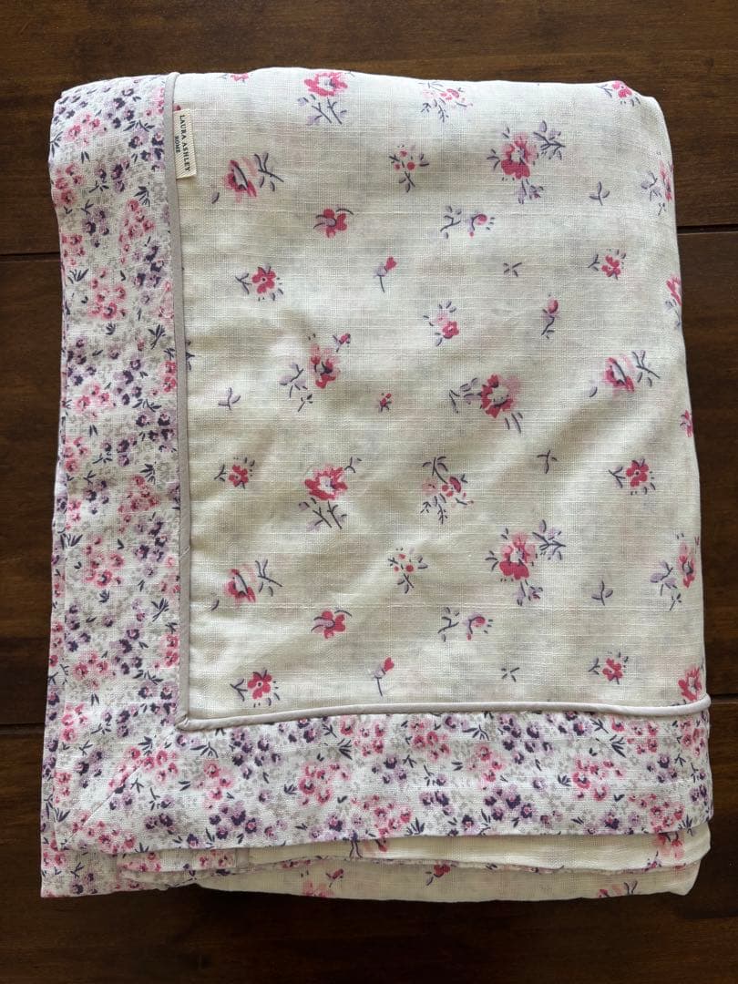 ローラアシュレイ　デュべカバー　シングルサイズ　ミルフルール　❤︎未使用品❤︎