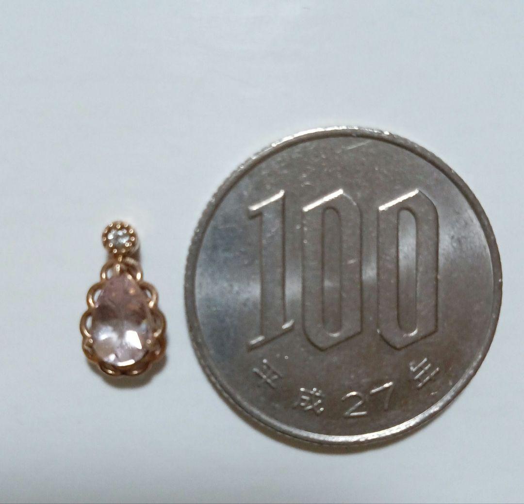 ひ*ん様 K10 モルガナイト ダイヤモンド ネックレストップ