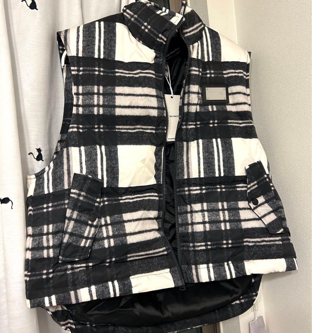 【新品タグ付き】13DE MARZOチェック柄 クマ付きジャケット