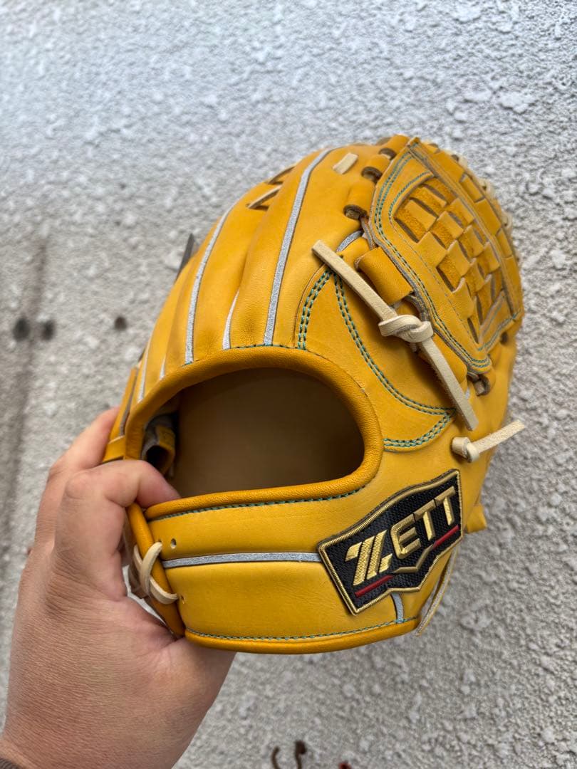 ZETT PROSTATUS 硬式グローブ イエロー