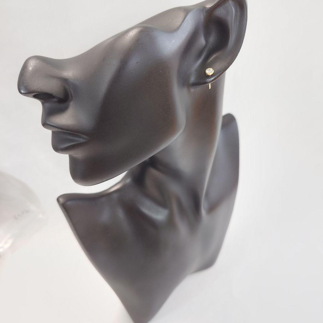 【美品】ティファニー K18 バイザヤード ダイヤ ピアス 片耳用 7033